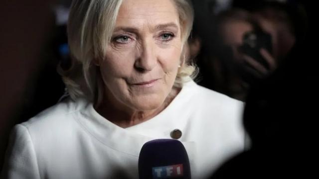 National Rally's leader, Marine Le Pen, says victory is just delayed.