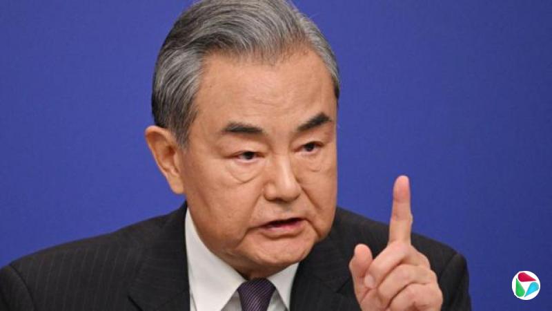 China's Foreign Minister Wang Yi speaks at a press conference during the ongoing National People's Congress (NPC) in Beijing on March 7, 2025